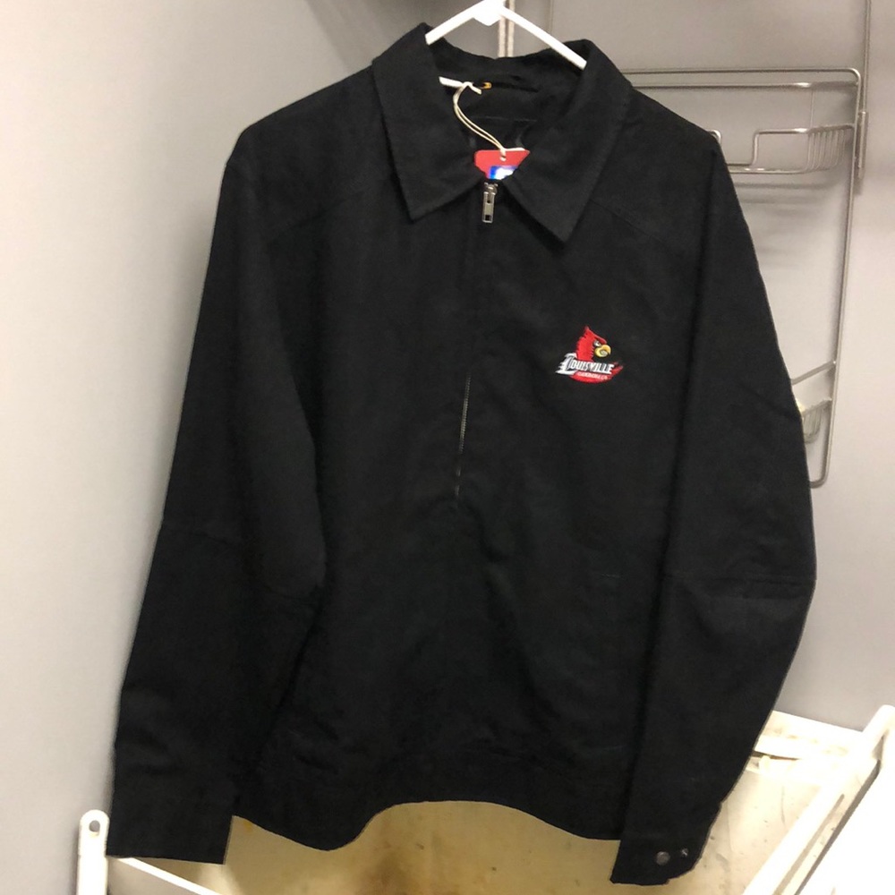Louisville Cardinals NCAA Montgomery Bomber Full Zip Jacket Men’s Medium Black
